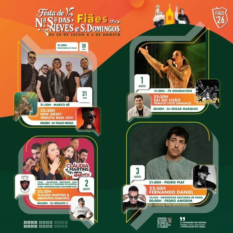 Festa de Nossa Senhora das Neves e São Domingos 2026 — event image