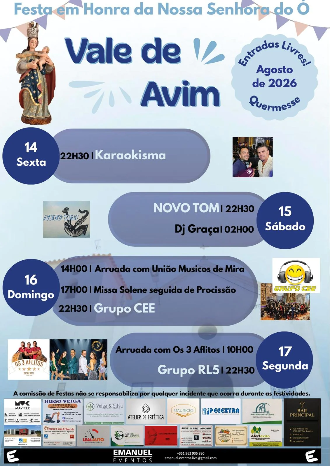 Festa em Honra da Nossa Senhora do Ó, Vale de Avim 2026 — event image