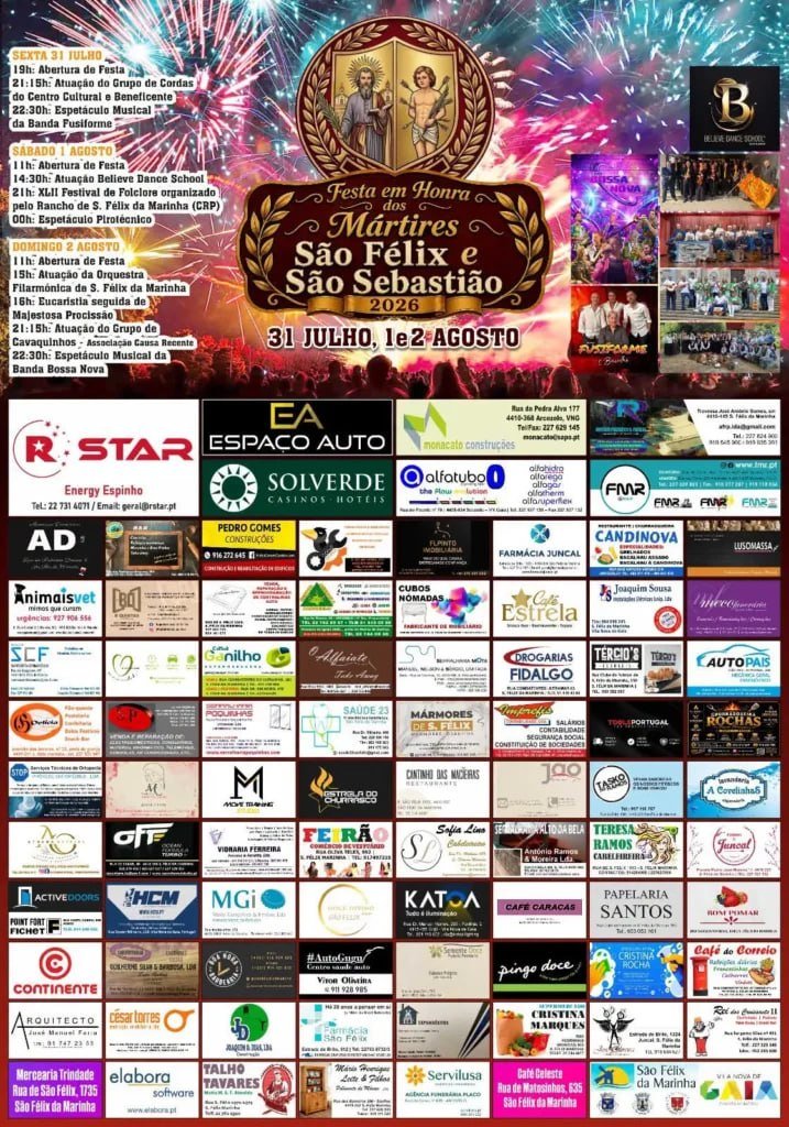 Festa em honra de Mártires São Félix e São Sebastião 2026 — event image