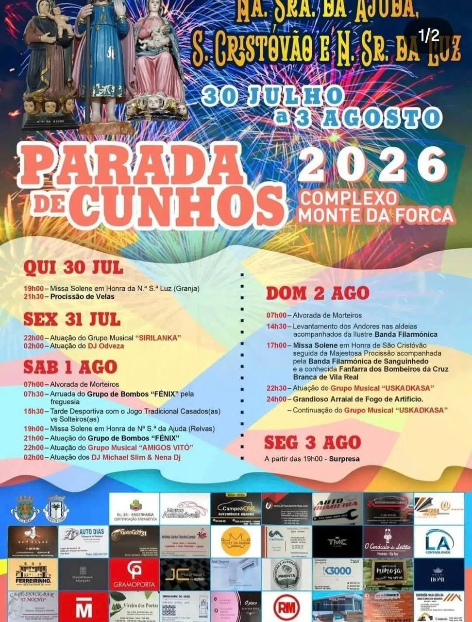 Festa em honra de N. Sra. da Ajuda, S. Cristóvão e N. Sr. da Luz 2026 — event image