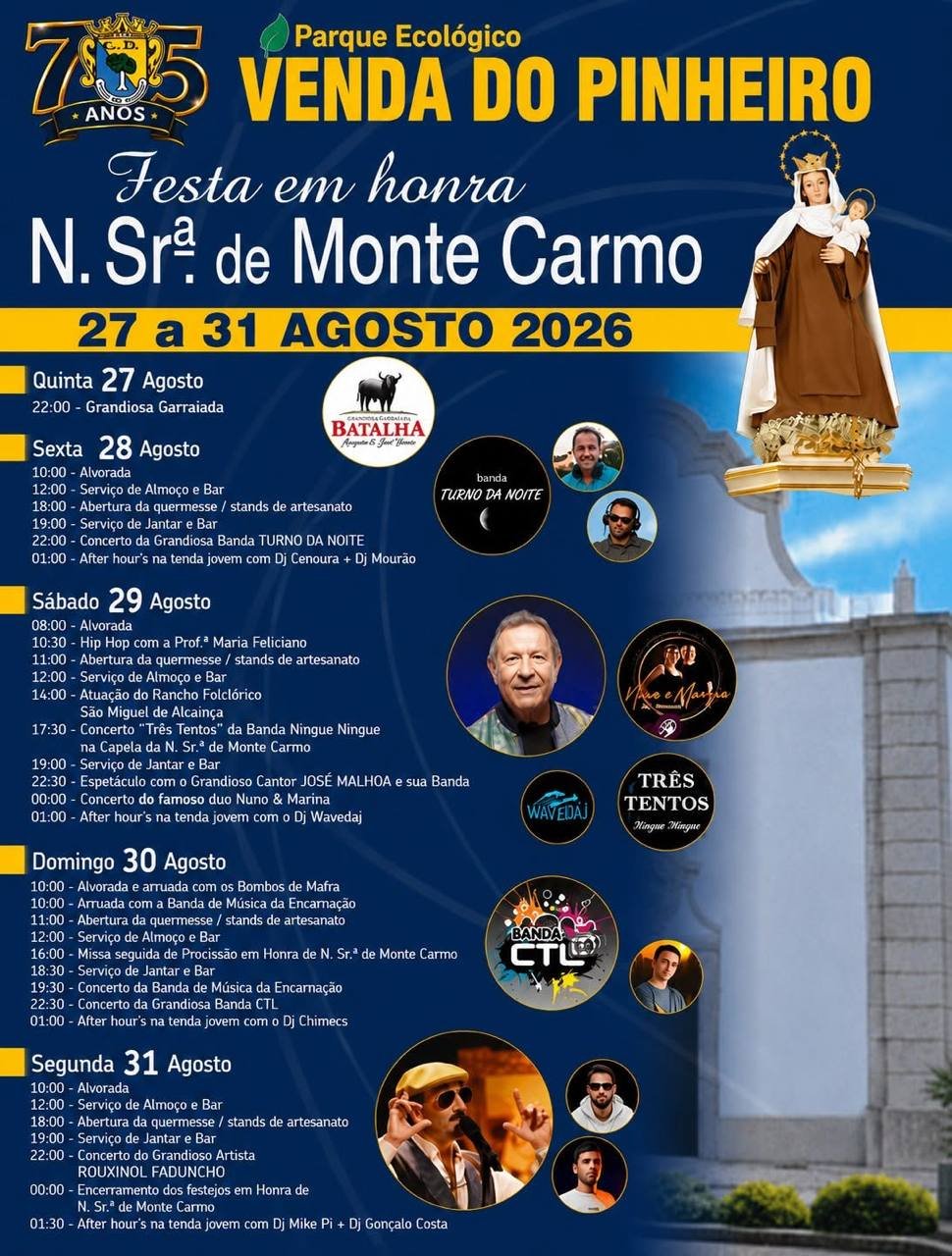 Festa em honra de N. Sr.ª de Monte Carmo 2026 - Venda do Pinheiro — event image