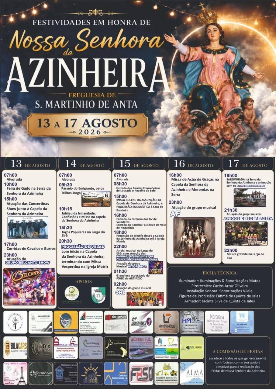 Festa em honra de Nossa Senhora da Azinheira 2026 — event image