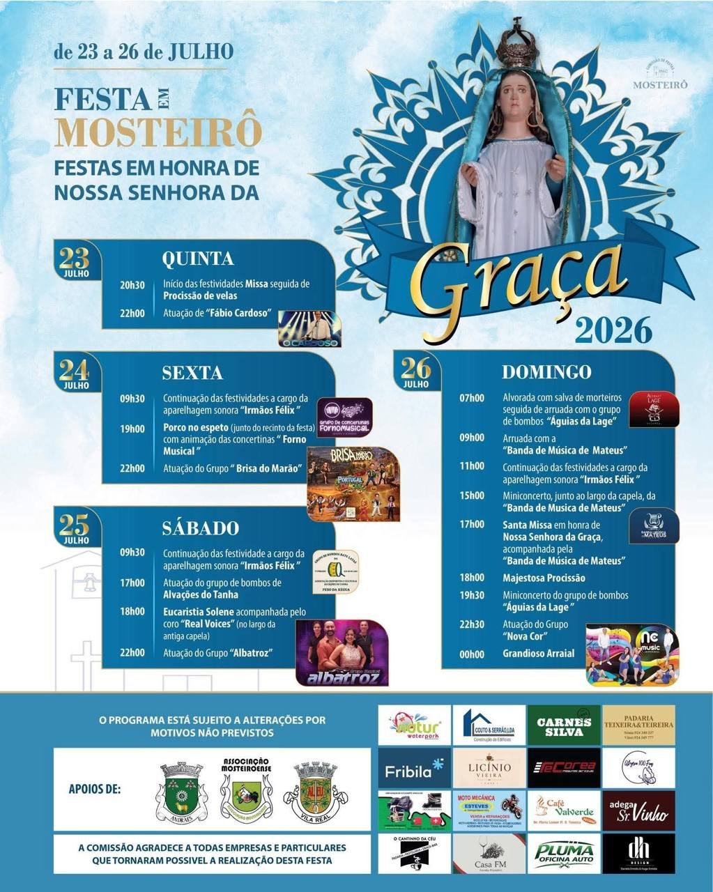 Festa em honra de Nossa Senhora da Graça 2026 — event image