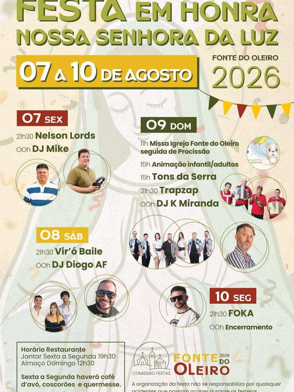Festa em honra de Nossa Senhora da Luz 2026 — event image