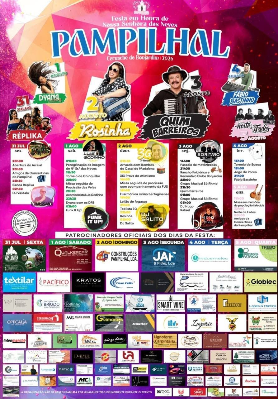 Festa em honra de Nossa Senhora das Neves 2026 - Pampilhosa da Serra — event image