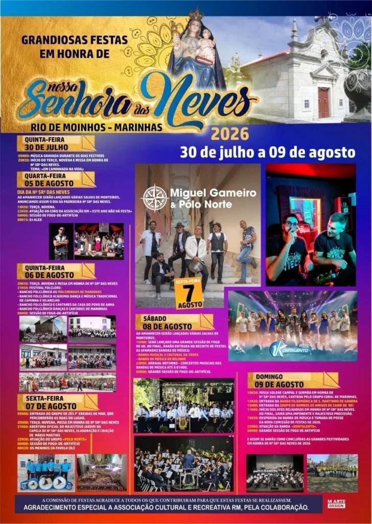 Festa em honra de Nossa Senhora das Neves 2026 — event image