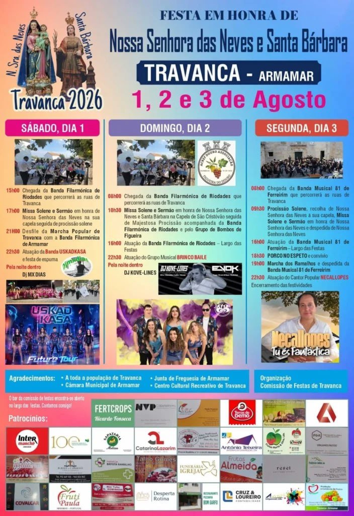 Festa em honra de Nossa Senhora das Neves e Santa Bárbara 2026 — event image