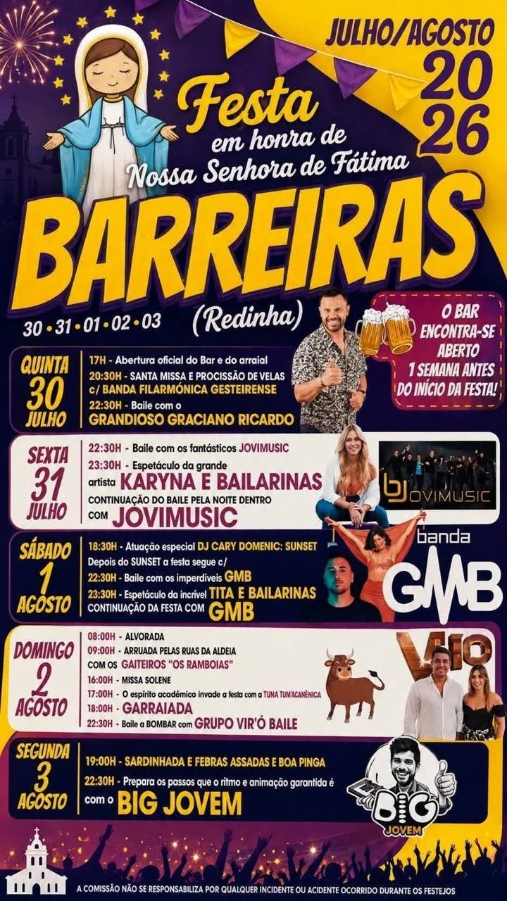 Festa em honra de Nossa Senhora de Fátima 2026 - Barreiras — event image