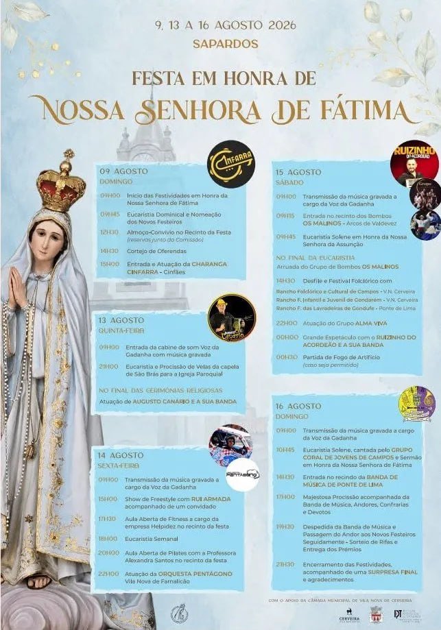 Festa em honra de Nossa Senhora de Fátima 2026 — event image