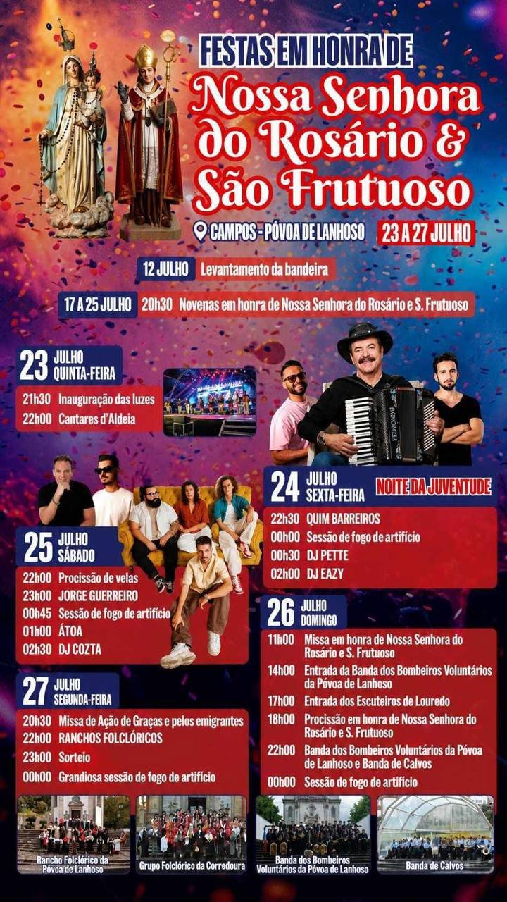 Festa em honra de Nossa Senhora do Rosário e São Frutuoso 2026 — event image