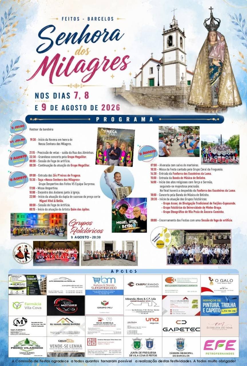 Festa em honra de Nossa Senhora dos Milagres 2026 — event image