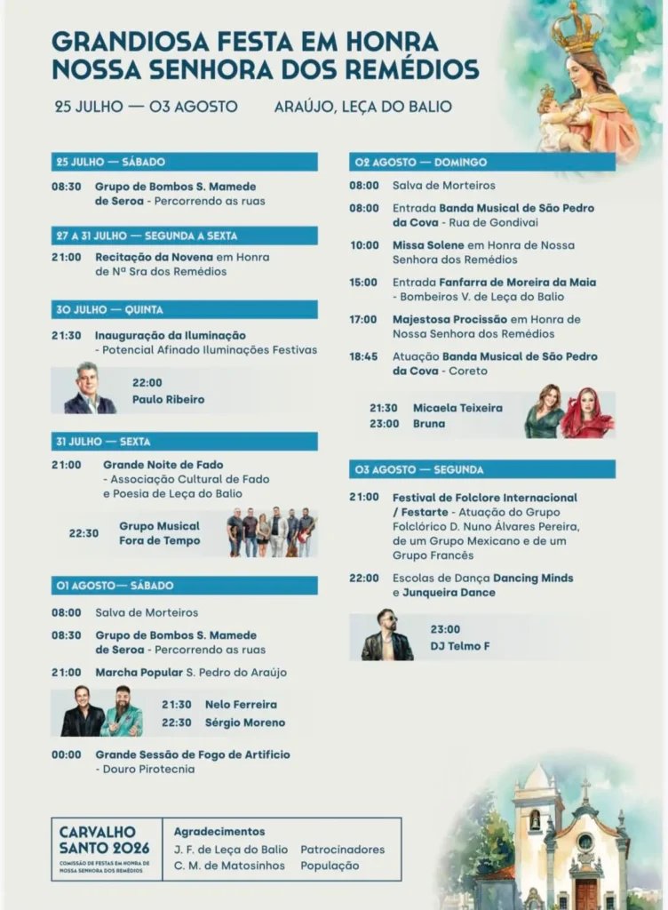 Festa em honra de Nossa Senhora dos Remédios 2026 — event image