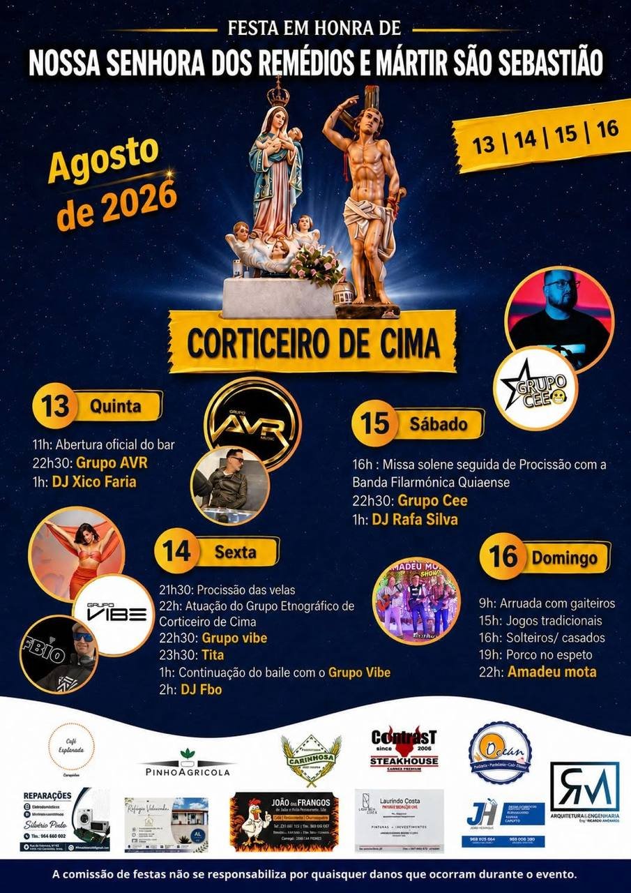 Festa em honra de Nossa Senhora dos Remédios e Mártir São Sebastião 2026 — event image