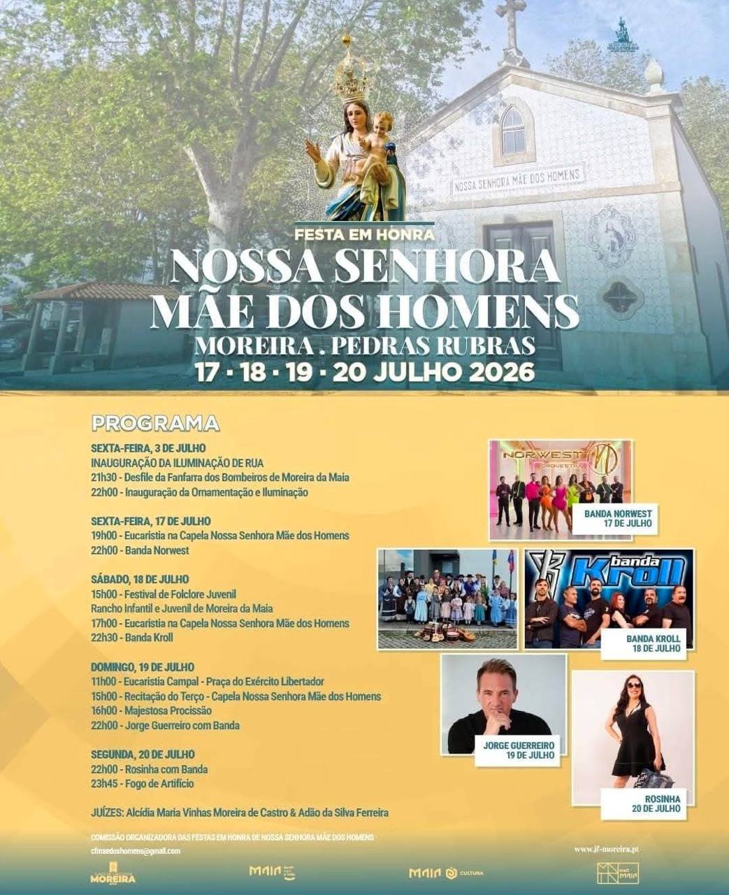 Festa em honra de Nossa Senhora Mãe dos Homens 2026 — event image