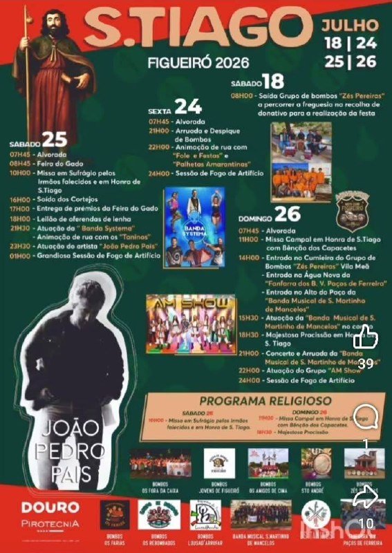 Festa em honra de S. Tiago 2026 — event image