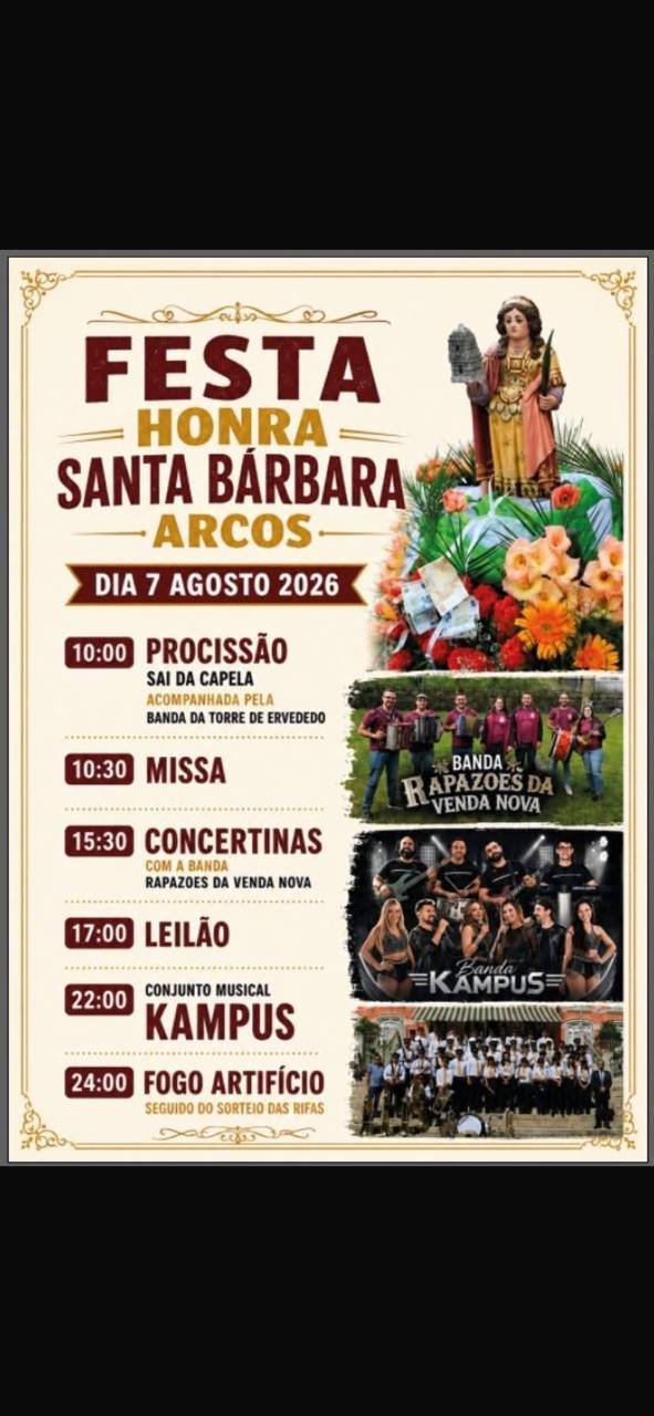 Festa em honra de Santa Bárbara 2026 — event image