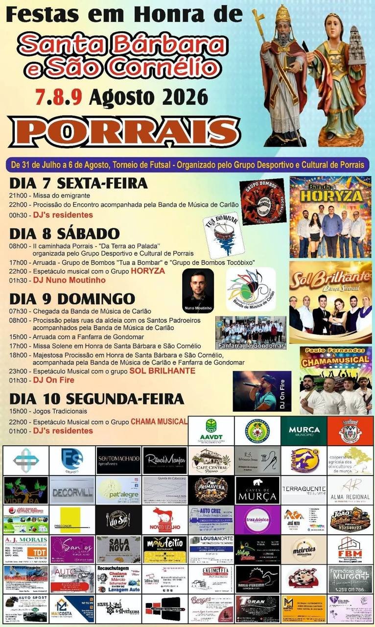 Festas em honra de Santa Bárbara e São Cornélio 2026 — event image