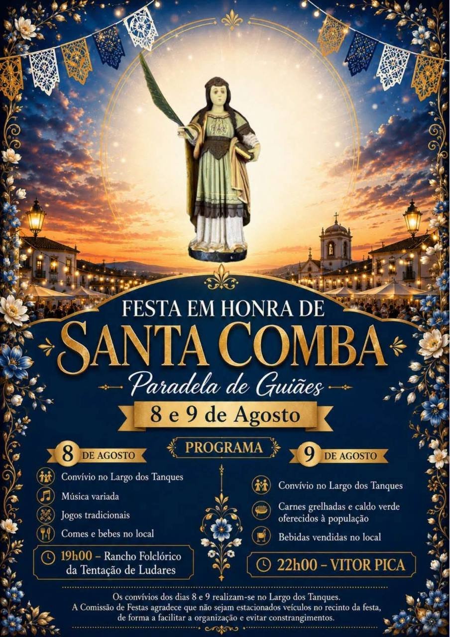 Festa em honra de Santa Comba 2026 - Paradela de Guiães — event image