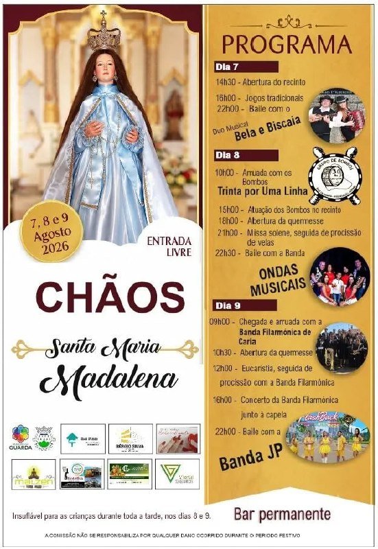 Festa em honra de Santa Maria Madalena 2026 — event image