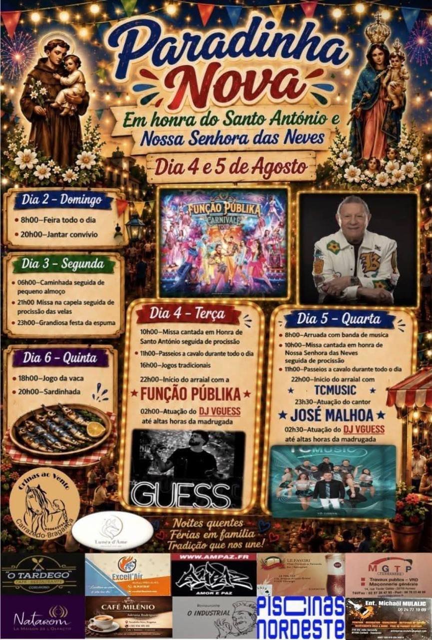 Festa em honra de Santo António e Nossa Senhora das Neves 2026 — event image