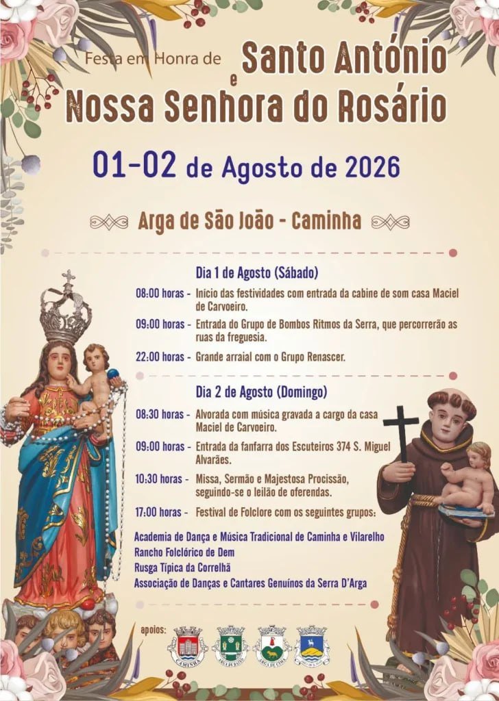 Festa em honra de Santo António e Nossa Senhora do Rosário 2026 — event image