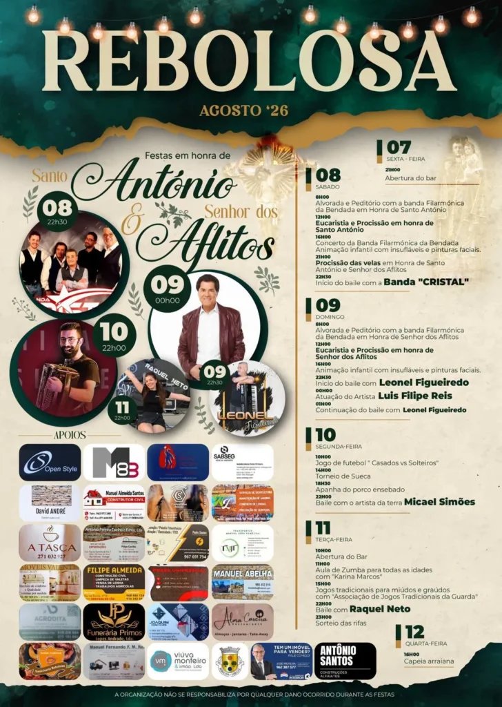 Festa em honra de Santo António e Senhor dos Aflitos 2026 — event image