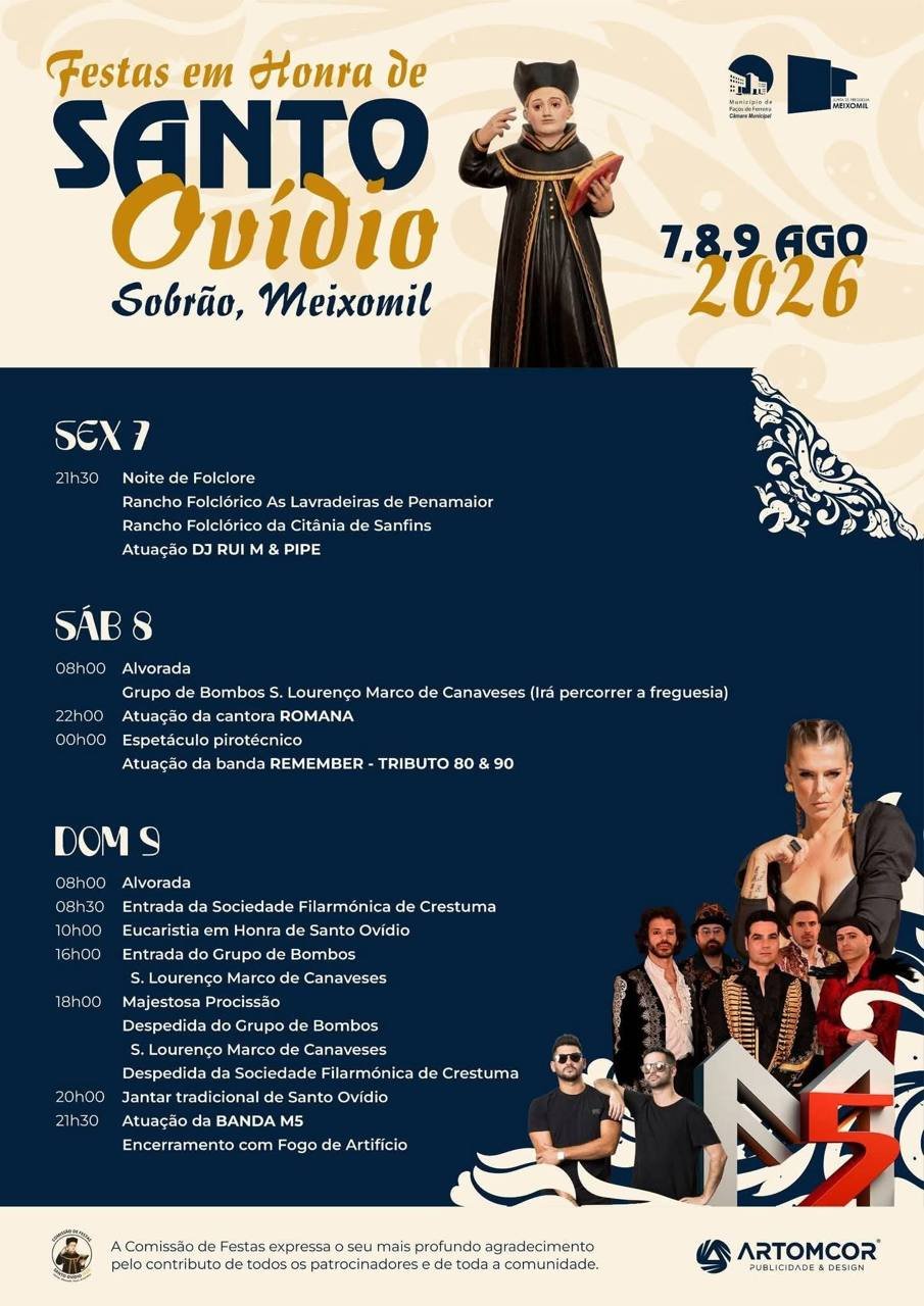 Festa em honra de Santo Ovídio 2026 - Sobrão — event image