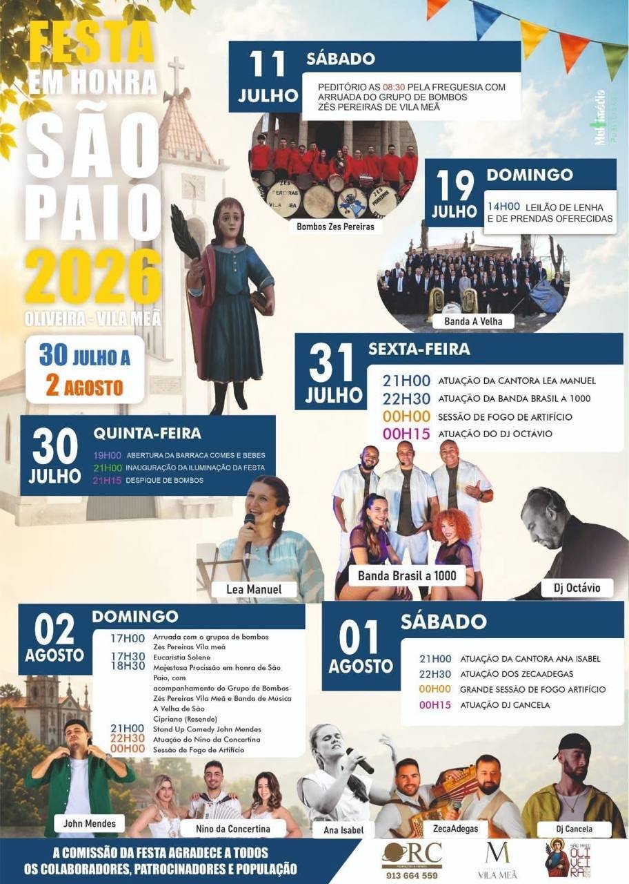 Festa em honra de São Paio 2026 - Oliveira — event image