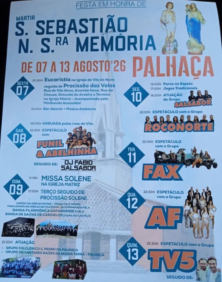 Festa em honra de São Sebastião e Nossa Senhora da Memória 2026 — event image