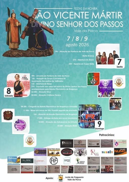 Festa em honra de São Vicente Mártir e Divino Senhor dos Passos 2026 — event image