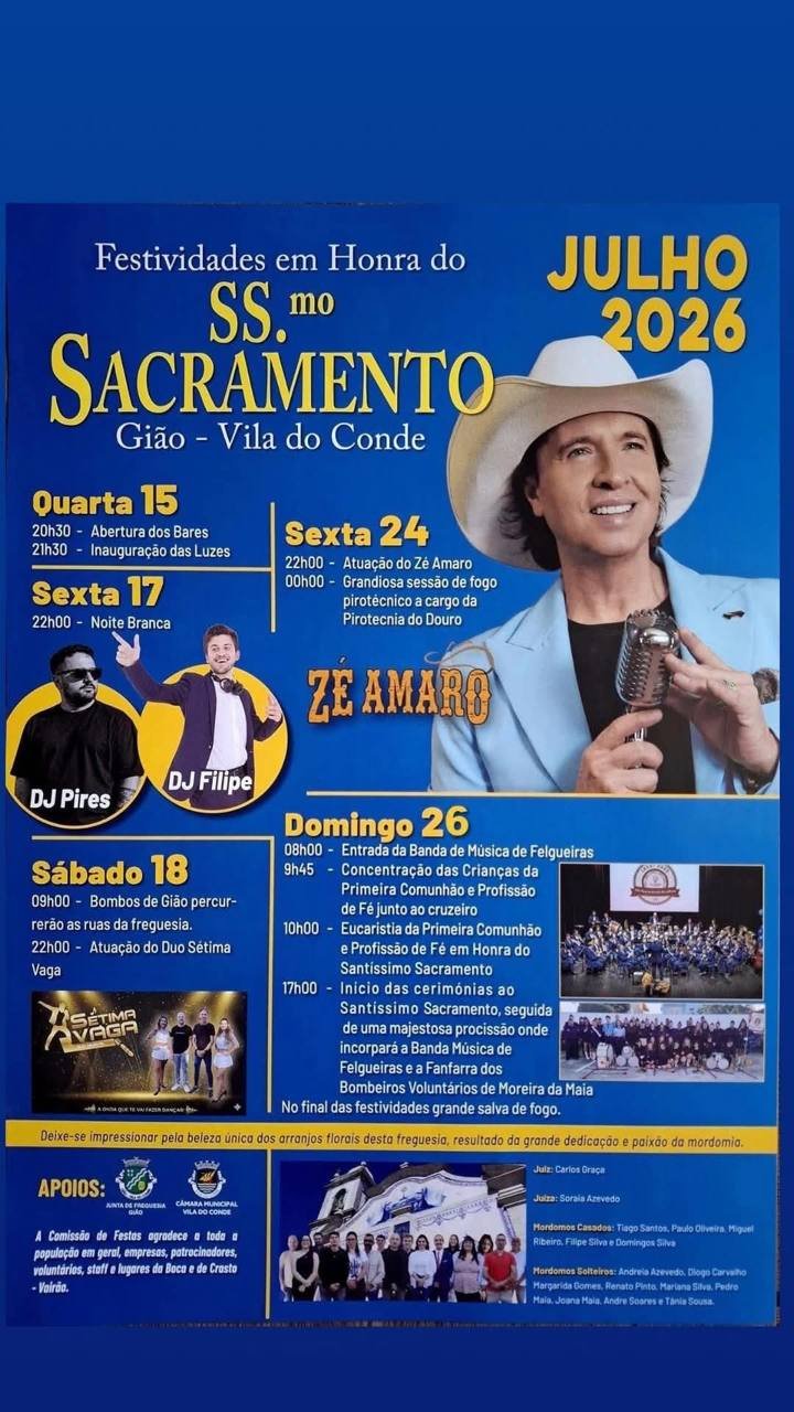 Festa em honra de SS.mo Sacramento 2026 — event image