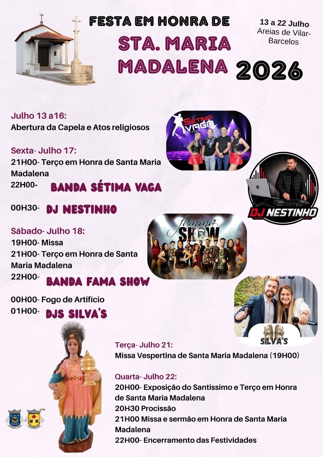 Festa em honra de Sta. Maria Madalena 2026 — event image