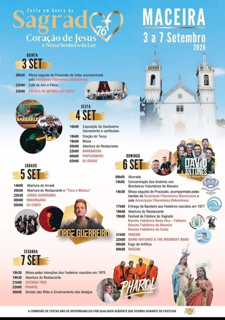 Festa em honra do Sagrado Coração de Jesus e Nossa Senhora da Luz 2026 — event image