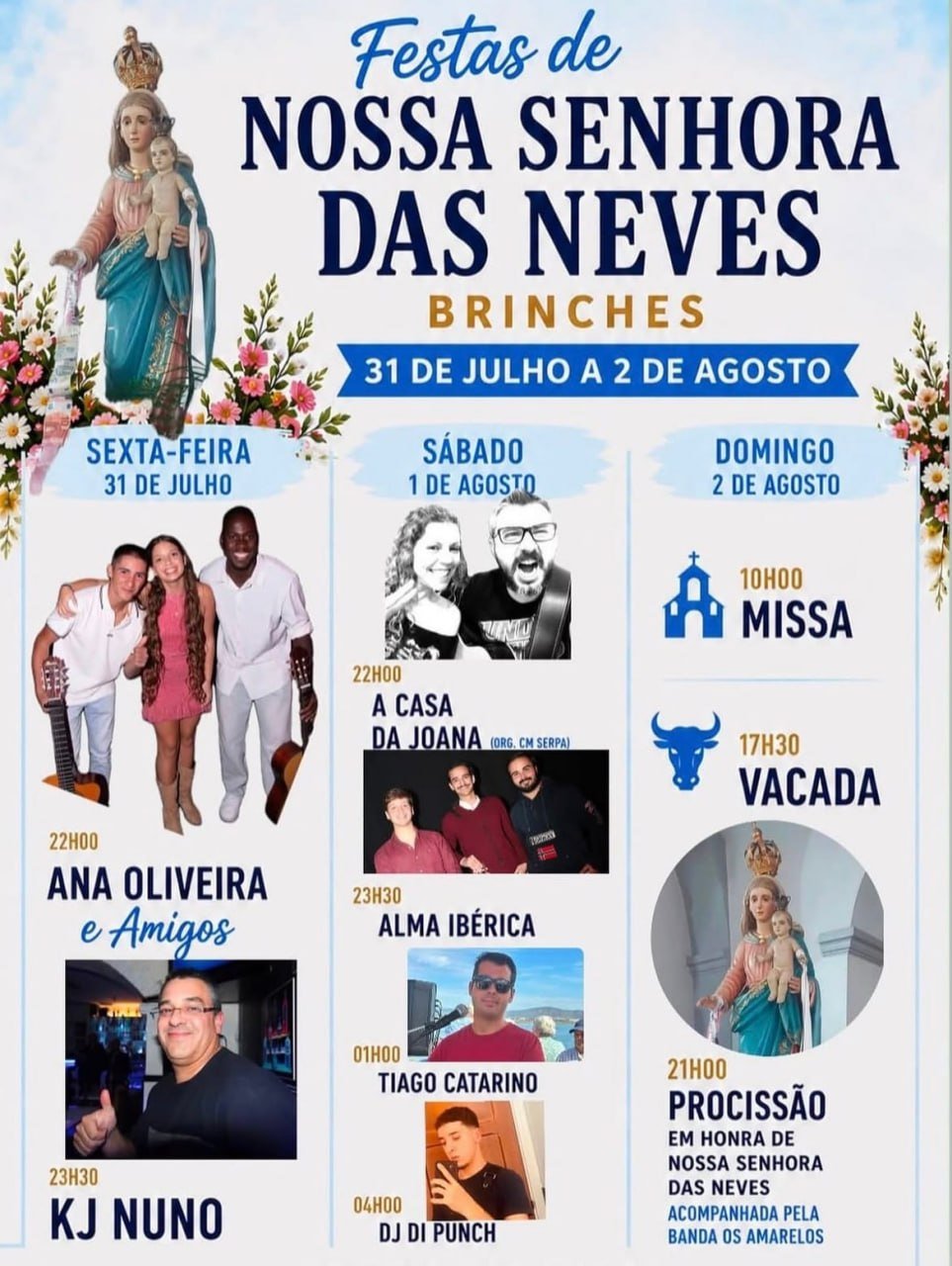 Festas de Nossa Senhora das Neves 2026 — event image