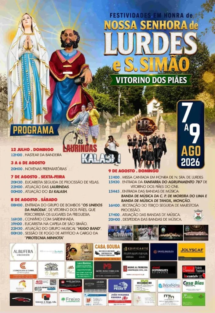 Festas de Nossa Senhora de Lurdes e S. Simão 2026 — event image