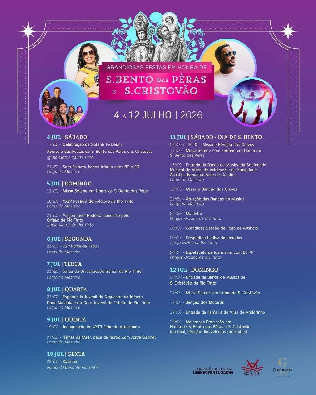 Festas de S. Bento das Pêras e S. Cristóvão 2026 — event image