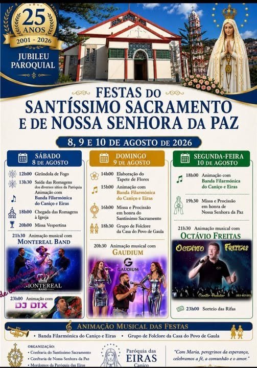 Festas do Santíssimo Sacramento e de Nossa Senhora da Paz 2026 — event image