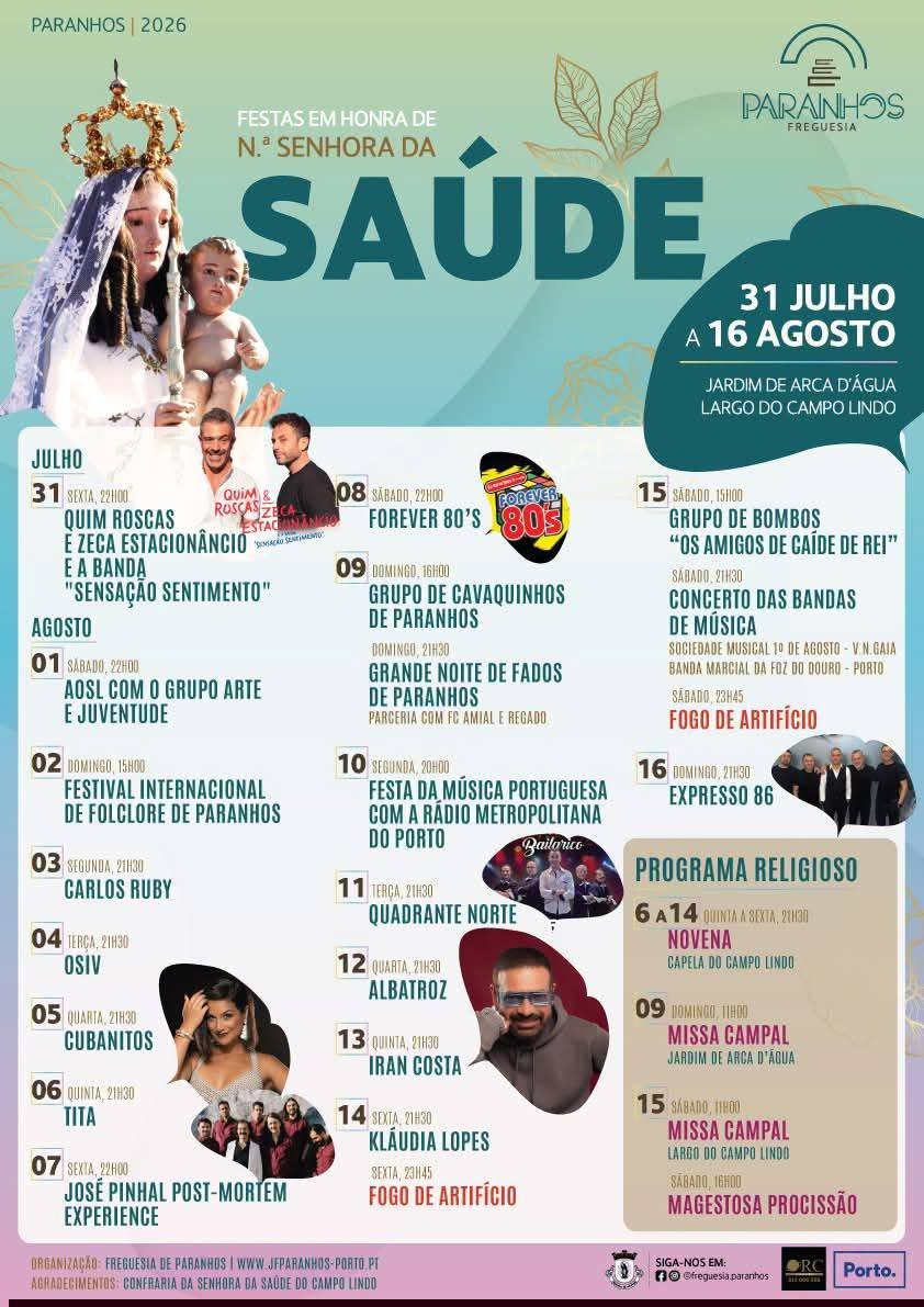 Festas em honra de N. Senhora da Saúde 2026 — event image