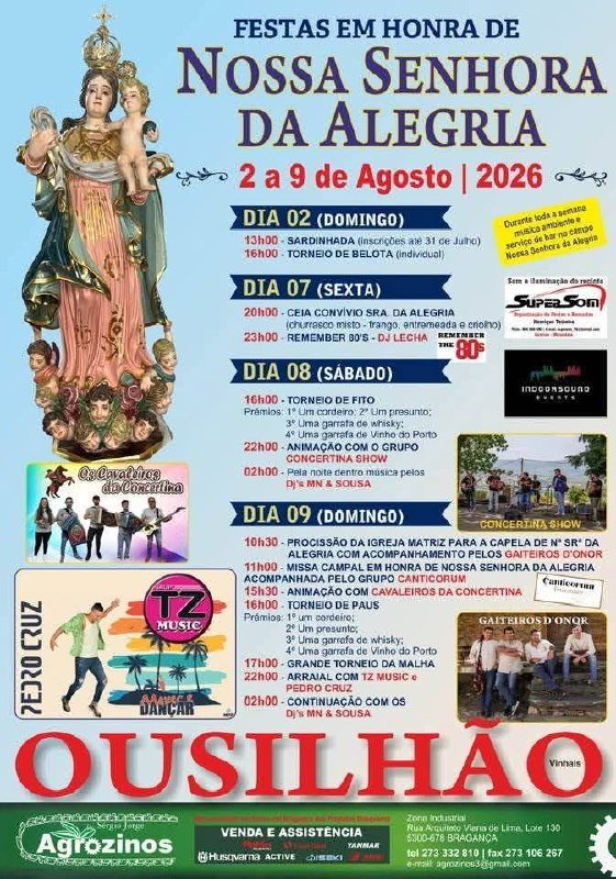 Festas em honra de Nossa Senhora da Alegria 2026 — event image