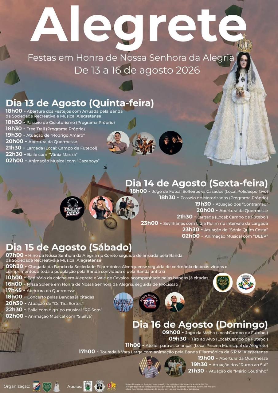 Festas em Honra de Nossa Senhora da Alegria 2026 — event image