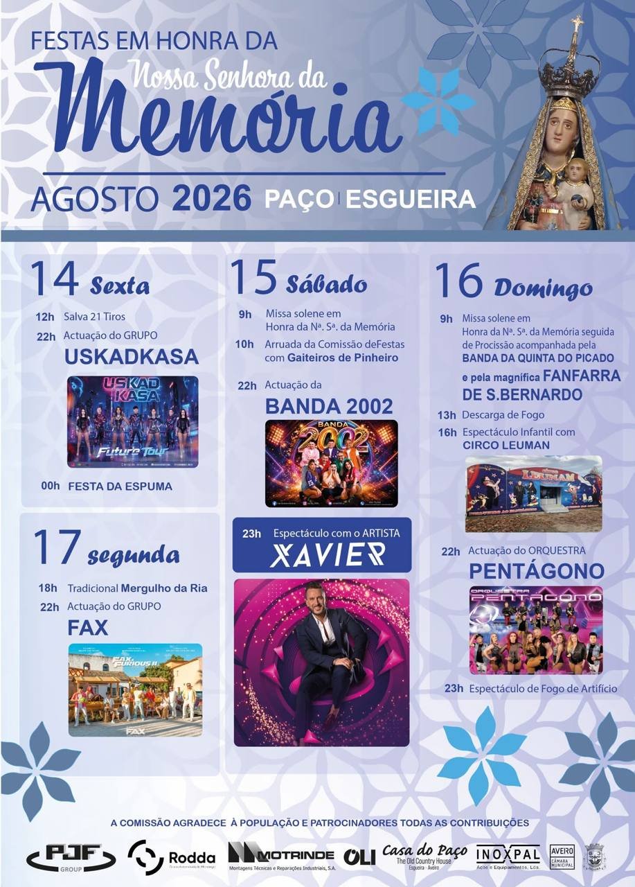 Festas em honra de Nossa Senhora da Memória 2026 — event image