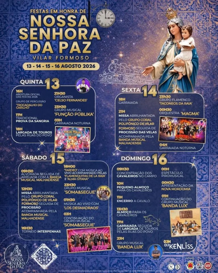 Festas em honra de Nossa Senhora da Paz 2026 — event image