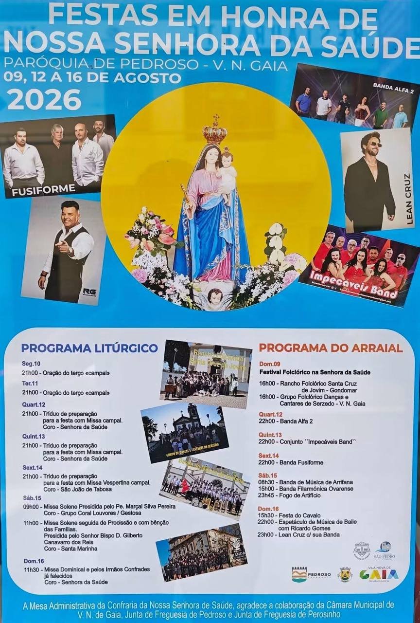 Festas em honra de Nossa Senhora da Saúde 2026 - Pedroso — event image