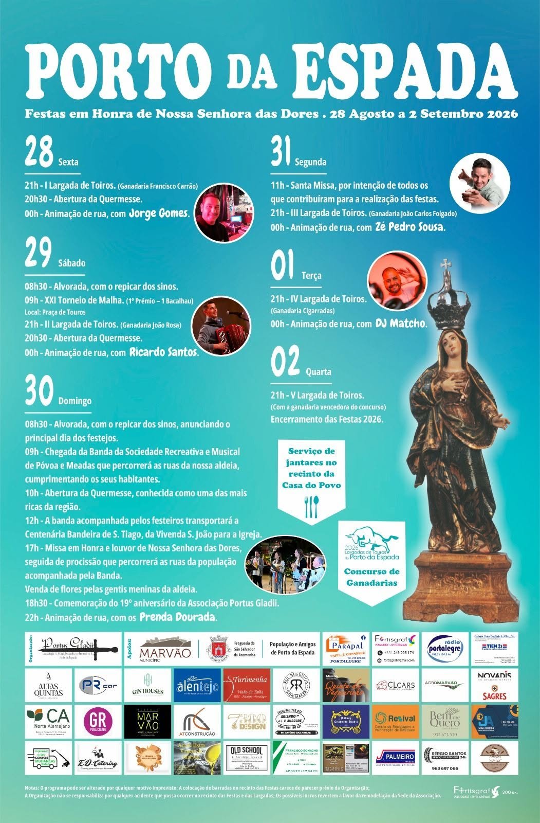 Festas em honra de Nossa Senhora das Dores 2026 - Porto da Espada — event image