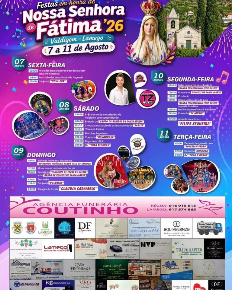 Festas em honra de Nossa Senhora de Fátima 2026 — event image