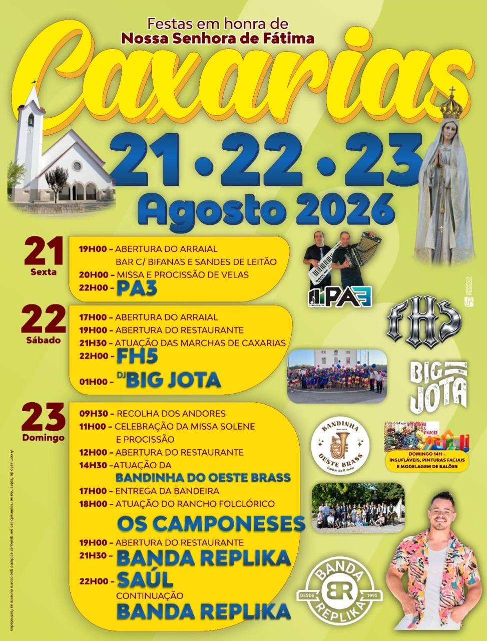 Festas em honra de Nossa Senhora de Fátima 2026 — event image
