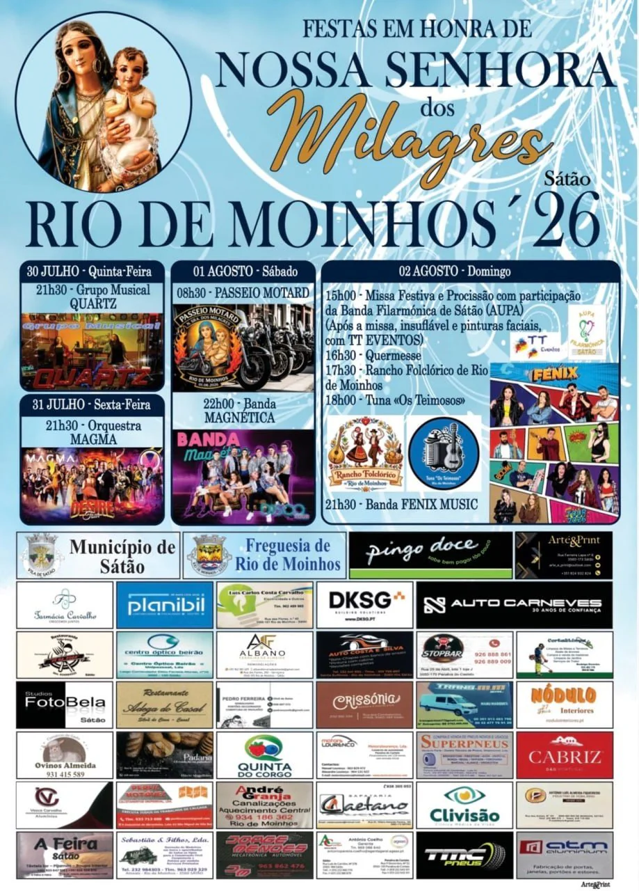 Festas em honra de Nossa Senhora dos Milagres 2026 — event image