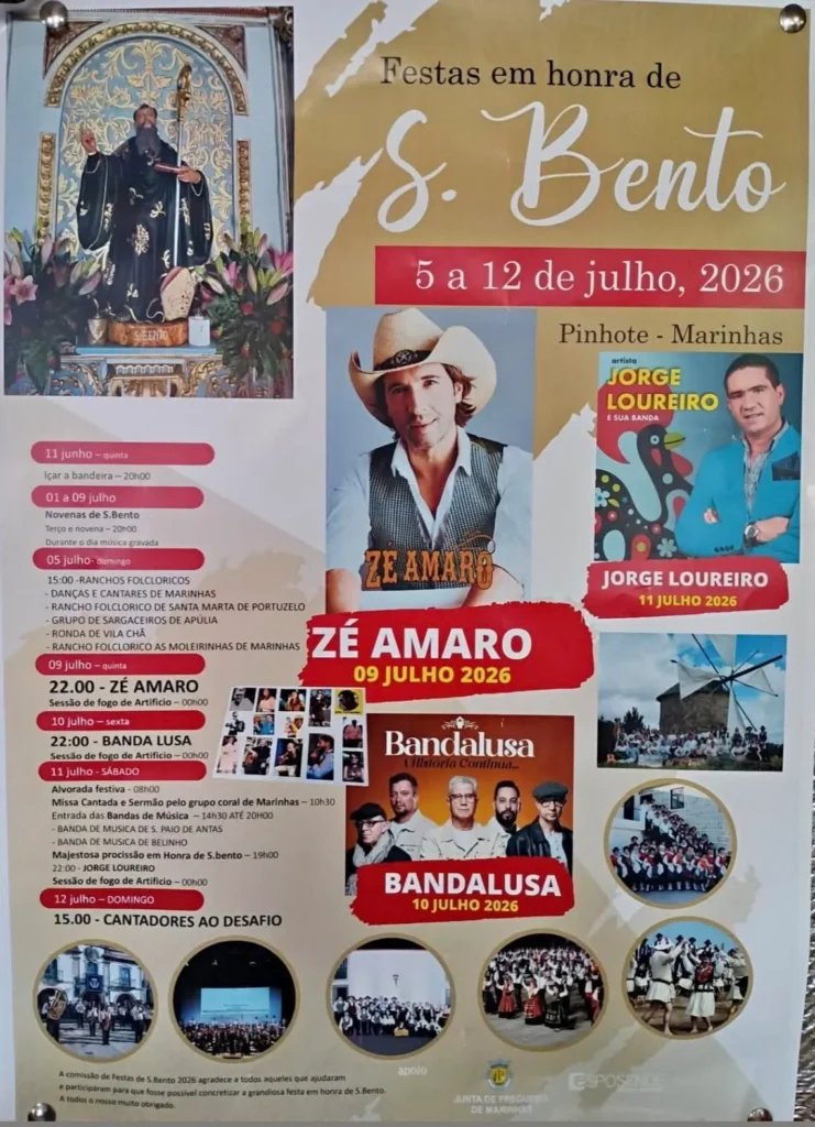 Festas em honra de S. Bento 2026 - Marinhas — event image
