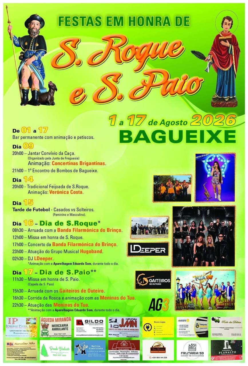Festas em honra de S. Roque e S. Paio 2026 — event image
