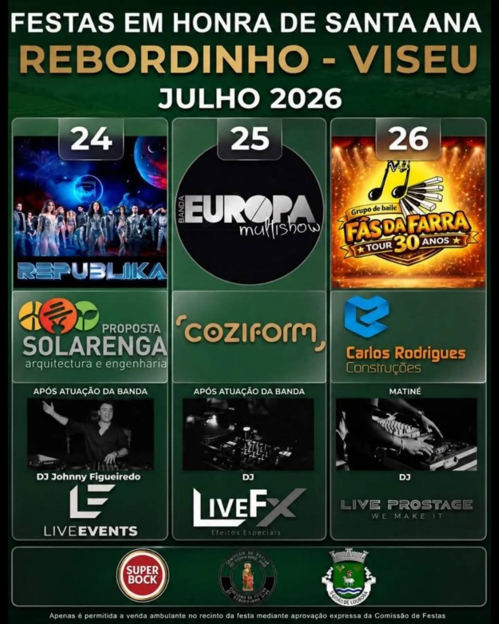 Festas em honra de Santa Ana 2026 — event image